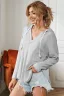 Comfortable Fall Winter Casual Black Solid Color Hooded Loose Sweatshirts 2021 V-Neck Long Sleeve Women Tops