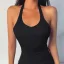 Summer Purple Knitting Tight  Sweatshirts Tank 2021 Halter Sleeveless Backless Women's Tops
