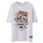 Chinese style Summer Black Loose Casual Cartoon Printing T-Shirts 2021 Cotton Scoop Neck Short Sleeve Women's Tops T-shirt