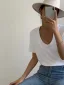 Summer Casual Loose Black Solid Color T-Shirts 2021 Cotton Scoop Neck Short Sleeve Women's Tops T-shirt