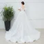 Eleganckie Kość Słoniowa Ciężarna Suknie Ślubne 2019 Imperium Wycięciem Z Koronki Kwiat Kótkie Rękawy Bez Pleców Trenem Kaplica