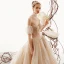 Charmant Champagne Robe De Mariée 2019 Princesse Amoureux Perlage En Dentelle Fleur Paillettes Sans Manches Dos Nu Cathedral Train