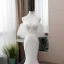 Élégant Blanche Robe De Mariée 2019 Trompette / Sirène Bretelles Spaghetti Paillettes Manches Courtes Dos Nu Cathedral Train