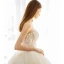 Modern / Fashion Champagne Wedding Dresses 2019 Ball Gown Strapless Lace Beading Sleeveless Backless Cathedral Train Wedding