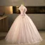 Flower Fairy Champagne Sequins Appliques Prom Dresses 2026 Ball Gown Scoop Neck Sleeveless Backless Floor-Length / Long Formal Dresses