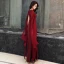 Chic / Beautiful Burgundy Evening Dresses  2019 Trumpet / Mermaid Scoop Neck Glitter Polyester Sleeveless Floor-Length / Long Formal Dresses