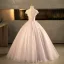 Flower Fairy Champagne Sequins Appliques Prom Dresses 2026 Ball Gown Scoop Neck Sleeveless Backless Floor-Length / Long Formal Dresses