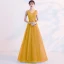 Affordable Pool Blue Evening Dresses  2019 A-Line / Princess V-Neck Lace Flower Sleeveless Backless Floor-Length / Long Formal Dresses