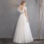 Schöne Ivory / Creme Strand Brautkleider / Hochzeitskleider 2019 A Linie Tiefer V-Ausschnitt Geflecktes Ärmellos Rückenfreies Lange