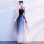 Charming Navy Blue Prom Dresses A-Line / Princess 2019 Strapless Suede Star Sleeveless Backless Floor-Length / Long Formal Dresses