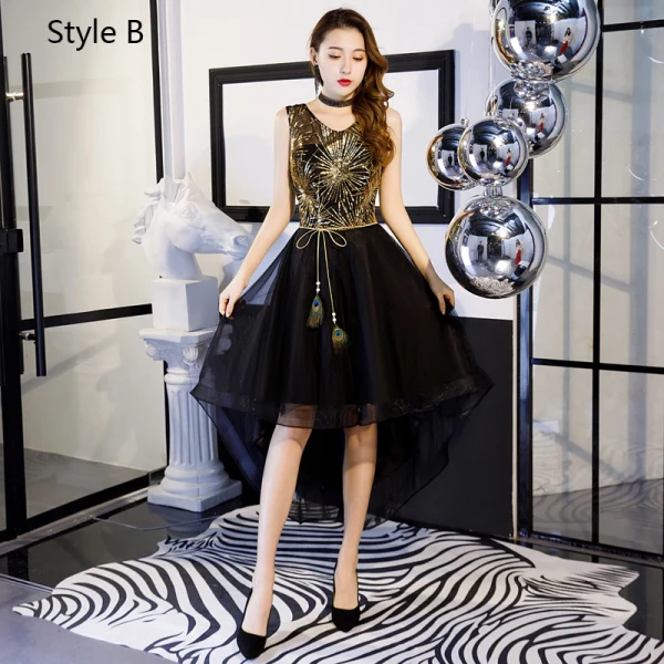 black dresses with gold accents Bella main image 0