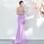 Sexy Noire Robe De Soirée 2018 Trompette / Sirène Paillettes Bretelles Spaghetti Dos Nu Sans Manches Longue Robe De Ceremonie