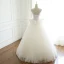 Élégant Ivoire Robe De Mariée 2019 Princesse Bretelles Spaghetti Perlage Paillettes Perle En Dentelle Fleur Sans Manches Dos Nu Longue