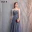 Sparkly Evening Dresses  2019 A-Line / Princess Off-The-Shoulder Glitter Satin Short Sleeve Backless Floor-Length / Long Formal Dresses