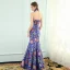 Chinese style Royal Blue Evening Dresses  2019 Trumpet / Mermaid Strapless Tassel Crystal Embroidered Sleeveless Backless Floor-Length / Long Formal Dresses