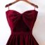 Chic / Beautiful Burgundy Prom Dresses 2019 A-Line / Princess Spaghetti Straps Suede Bow Sleeveless Backless Floor-Length / Long Formal Dresses