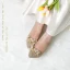 Glitzernden Gold Brautschuhe 2019 Leder Spitze Blumen Pailletten Perle Strass 9 cm Stilettos Spitzschuh Hochzeit Pumps