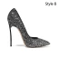 Glitter Witte Pailletten Bruidsschoenen 2019 12 cm Naaldhakken / Stiletto Spitse Neus Huwelijk Pumps