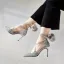 Chic / Belle Argenté Rendez-vous Chaussures Femmes 2019 Cuir Paillettes Bride Cheville 8 cm Talons Aiguilles À Bout Pointu Talons Hauts