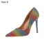 Simple Argenté Désinvolte Escarpins 2019 Paillettes 10 cm Talons Aiguilles À Bout Pointu Escarpins