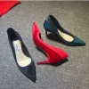Chic / Beautiful Dark Green Casual Pumps 2019 Suede 8 cm / 3 inch Stiletto Heels Pointed Toe Pumps