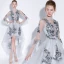 Sexy Grey Evening Dresses  2018 A-Line / Princess Lace Appliques Scoop Neck 3/4 Sleeve Short High Low Formal Dresses