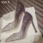 Charmant Dégradé De Couleur Argenté Chaussure De Mariée 2019 Paillettes 10 cm Talons Aiguilles À Bout Pointu Mariage Escarpins