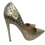 Schöne Gold Laser Freizeit Pumps 2019 Leder 12 cm Stilettos Spitzschuh Pumps