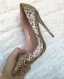 Glitzernden Jägergrün Abend Pumps 2019 Leder Pailletten 12 cm Stilettos Spitzschuh Pumps