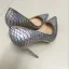Amazing / Unique Silver Rave Club Pumps 2019 Snakeskin Print Leather 12 cm Stiletto Heels Pointed Toe Pumps
