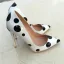 Chic / Belle Blanche Rendez-vous Escarpins 2019 Noire Tachetée Cuir 12 cm Talons Aiguilles À Bout Pointu Escarpins