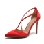 Schöne Champagner Freizeit Hochhackige 2019 X-Riemen 8 cm Stilettos Spitzschuh Damenschuhe