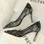 Fine Sølv Blonder Aften Pumps 2019 8 cm Stiletthæler Spisse Pumps
