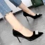 Schöne Dunkelgrün Freizeit Wildleder Pumps 2019 Strass 8 cm Stilettos Spitzschuh Pumps