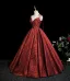 Unusual Burgundy Flower Printing Prom Dresses 2025 Ball Gown Spaghetti Straps Sleeveless Backless Floor-Length / Long Formal Dresses