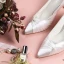Luxury / Gorgeous White Wedding Shoes 2019 Leather Satin 8 cm Stiletto Heels Pointed Toe Wedding Pumps