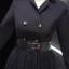 Elegant Black Evening Dresses  2019 A-Line / Princess V-Neck Sash Long Sleeve Tea-length Formal Dresses