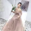 Élégant Robe De Bal 2019 Princesse Encolure Dégagée Perlage Paillettes En Dentelle Fleur Manches Courtes Dos Nu Longue Robe De Ceremonie