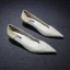 Modest / Simple White Casual Pumps 2019 Leather 4 cm Stiletto Heels Low Heel Pointed Toe Pumps