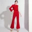 Fashion Black Jumpsuit Evening Dresses  2021 Scoop Neck Backless Formal Dresses