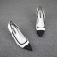 Chic / Beautiful Black White Casual Pumps 2019 Leather 7 cm Stiletto Heels Pointed Toe Pumps
