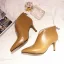 Simple Beige Désinvolte Bottes Femme 2019 Cuir 7 cm Talons Aiguilles À Bout Pointu Bottes