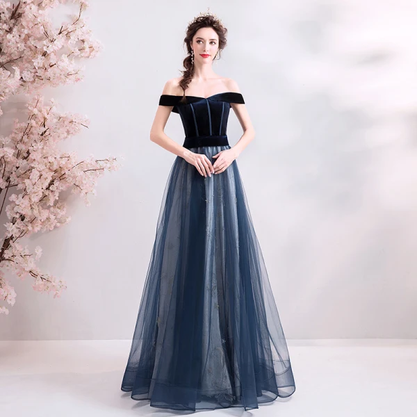 Elegant Dark Green Evening Dresses  2019 A-Line / Princess Off-The-Shoulder Suede Sleeveless Floor-Length / Long Formal Dresses