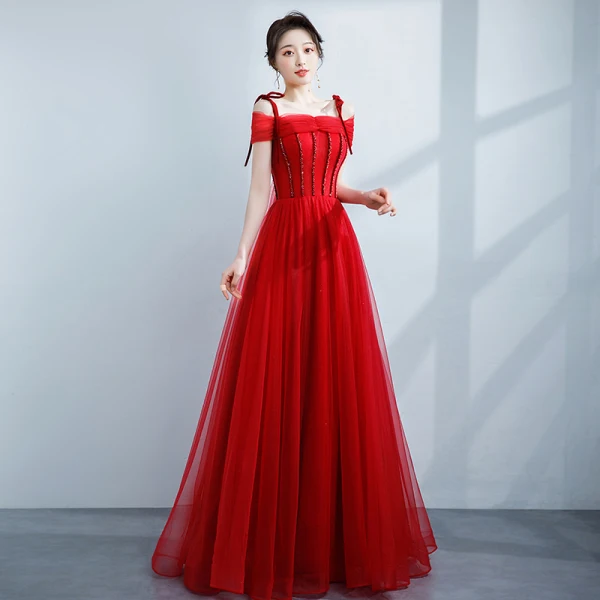 Chic / Belle Bleu Ciel Robe De Bal 2021 Princesse Bretelles Spaghetti Perlage Noeud Sans Manches Dos Nu Longue Robe De Ceremonie