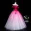 Chic / Beautiful Fuchsia Prom Dresses 2019 Ball Gown Off-The-Shoulder Beading Pearl Crystal Lace Flower Sequins Short Sleeve Backless Floor-Length / Long Formal Dresses