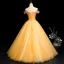 Chic / Beautiful Gold Prom Dresses 2019 A-Line / Princess Off-The-Shoulder Pearl Rhinestone Lace Flower Short Sleeve Backless Floor-Length / Long Formal Dresses