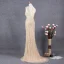 Charmant Champagne Robe De Soirée 2019 Trompette / Sirène Encolure Dégagée Fait main Perlage Cristal Paillettes Sans Manches Train De Balayage Robe De Ceremonie