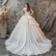 Charming Champagne Wedding Dresses 2019 Ball Gown V-Neck Pearl Sleeveless Backless Cascading Ruffles Cathedral Train