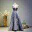 Luxury / Gorgeous Royal Blue Evening Dresses  2019 A-Line / Princess V-Neck Beading Crystal Sleeveless Backless Floor-Length / Long Formal Dresses