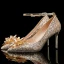 Sparkly Sølv Brudesko 2019 Krystall Paljetter Ankelstropp 9 cm Stiletthæler Spisse Pumps